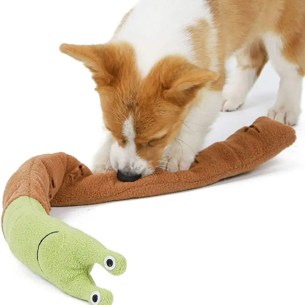 La peluche escargot pour chien reniflement pour chien