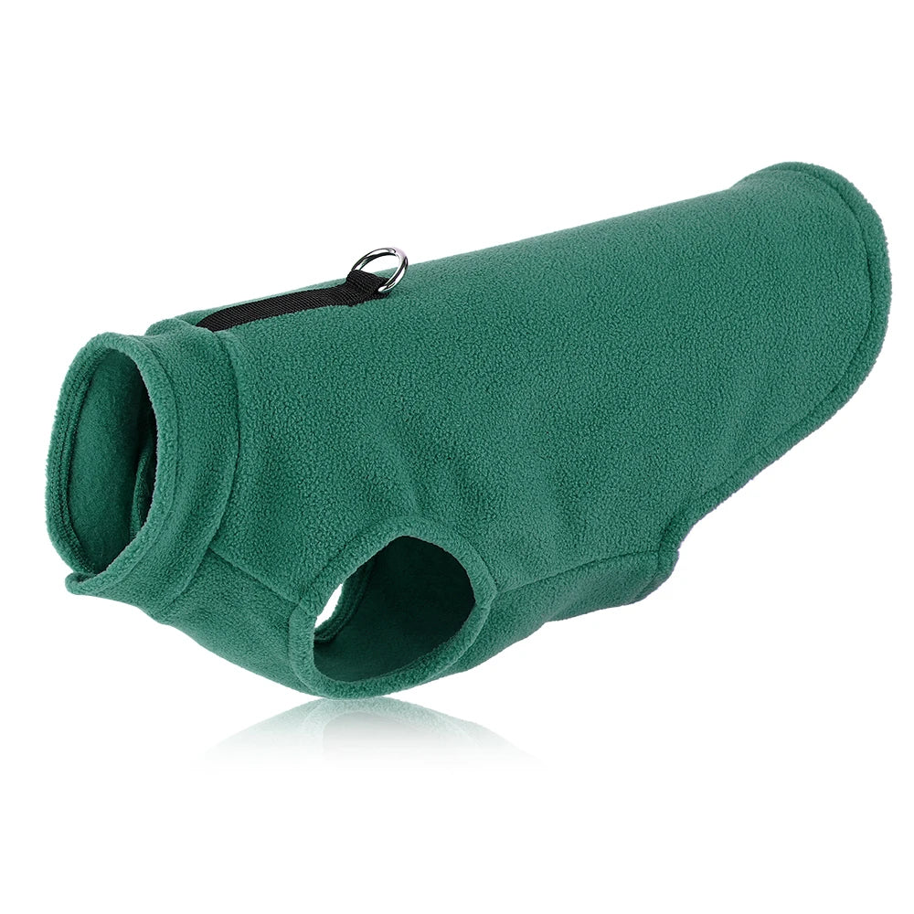 Pull polaire pour chien vert