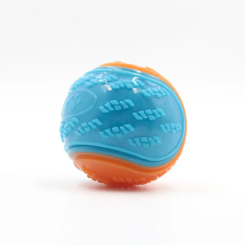 Balle interactive pour chien bleu et orange