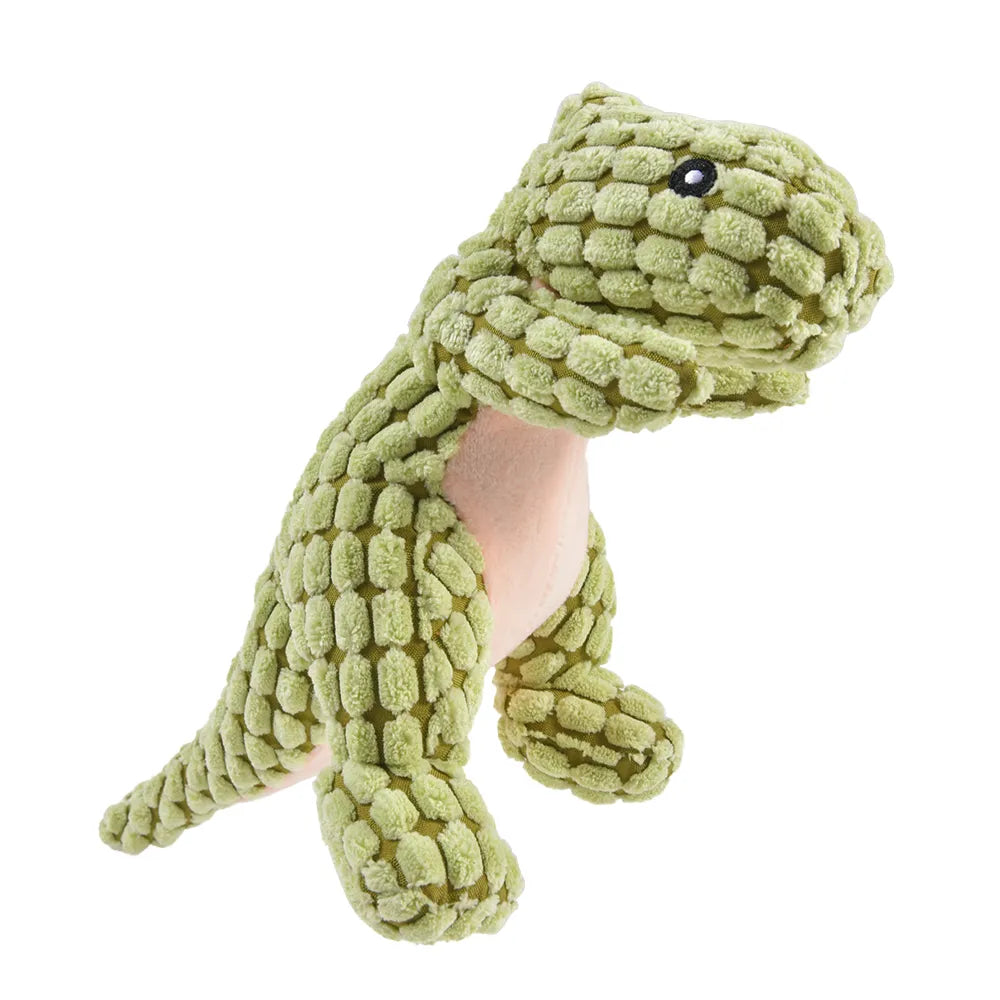 Peluche pour chien indestructible dinosaure vert